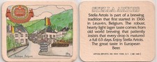 Stella Artois - vintage US beer mat / coaster "Bastogne" from Belgium