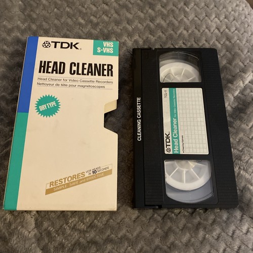 Tdk head cleaner - type, vhs