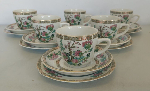 Indian tree pattern tea trios - pattern,