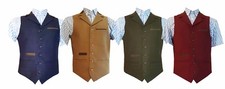 NEW MENS MOLESKIN WAISTCOATS