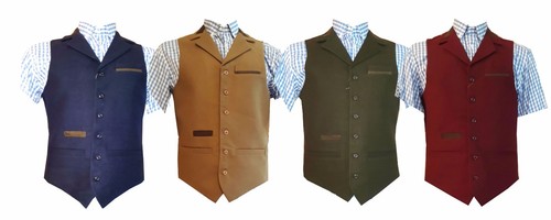 New mens moleskin waistcoats - moleskin,