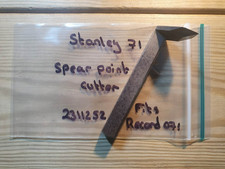 Vintage Stanley 71 Router Plane Spear Point Cutter Woodworking Tools Record 071