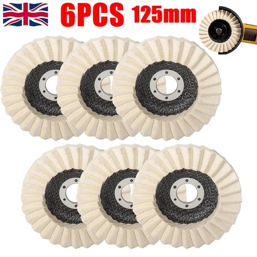 6pcs 125mm wool - wool, flap