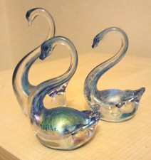 Trio of vintage irridrescent