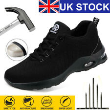 MENS WOMENS LIGHTWEIGHT STEEL TOE CAP SAFETY ABSORBING TRAINERS BOOT SHOES NEW .