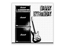 Guitar and amp birthday card