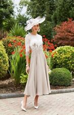 VENI INFANTINO SIZE 8 MOTHER OF THE BRIDE DRESS IN VINTAGE ROSE PINK & IVORY NEW