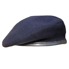 BRITISH ARMY NAVY BLUE SILK LINED OFFICERS SMALL CROWN BERET INFANTRY SIGS RA RE