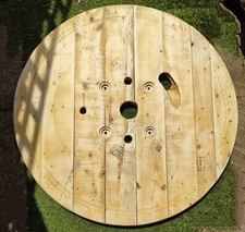 SANDED Ready For Stain (110cm) Rustic Wooden Table Top Cable Reel WITHOUT LEGS 