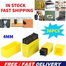 36pcs Number Letter Metal Punch Set 4mm Alphabet Mark Steel Stamp Craft Tool UK