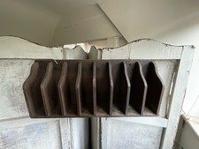 Vintage Wooden Pigeon Holes Letter Rack 