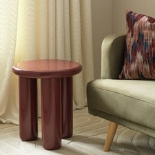 Habitat Totley Round Side Table - Red
