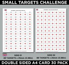 BENCHREST Shooting Targets 25mm A4 Sheets Airsoft Rifle Rimfire 2 Sided 30 Pack