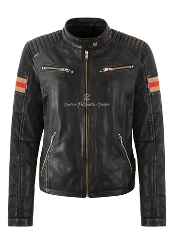 Ladies black vintage - black, biker