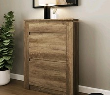 Canyon Oak Shoe Cabinet Grey