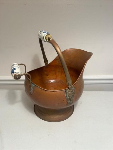 Vintage copper coal scuttle - vintage,