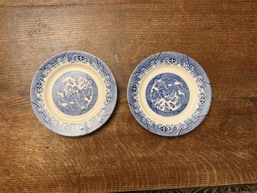 Vintage blue willow cake - vintage,