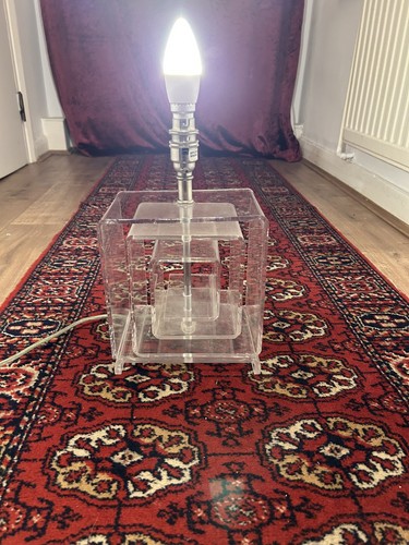 Vintage lucite table lamp - table,