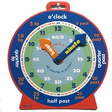 Children Kids Clock Learn To Tell Time Teaching Educational Clock Home School UK
