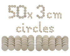 Wooden Circle Disc Blanks – Birch Plywood 3 cm – Craft Shape Circles (50 pcs)