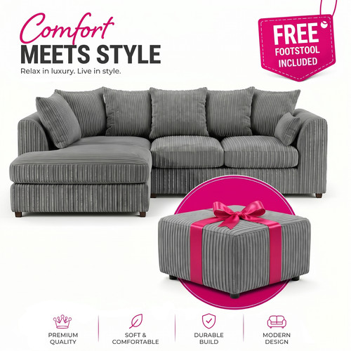 Corner sofa jumbo - cord, &