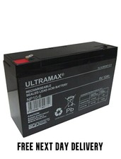 Ultramax 6V 10AH Rechargeable AGM/GEL Battery - RC Model Boat Hovercraft & Toys