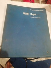 RELIANT REGAL 3/25 SALOON & 5-CWT VAN 1962-67 ORIGINAL FACTORY WORKSHOP MANUAL