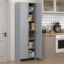 Tall Kitchen Storage Cupboard Cabinet Pantry Freestanding Unit Furniture Dresser