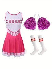 Pink cheerleader uniform with - cheerleader,