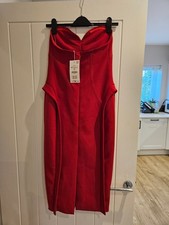 Zara Woman Red Midi Dress in Size M