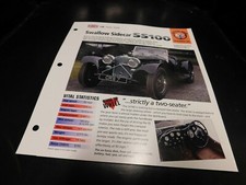 1935-1939 Swallow Sidecar SS100 Spec Sheet Brochure Photo Poster 36 37 38