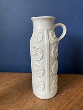 Vintage Retro White Bay Keramik West German Pottery Jug / Vase 1970s 260-20
