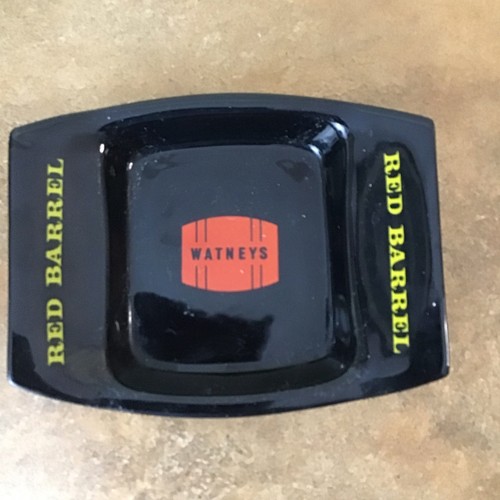 Vintage red barrel ashtray - vintage,,