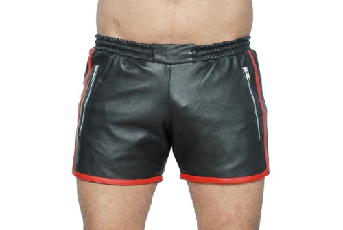Mens real lambs leather black - real,