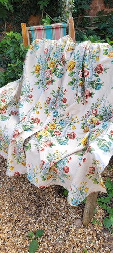 Vintage 1950s sanderson floral - 1950s,