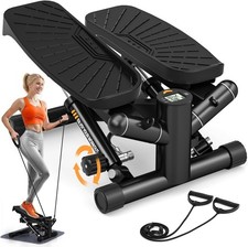 Steppers for Exercise Workout, Mini Stepper with Resistance Bands, Stair Stepper