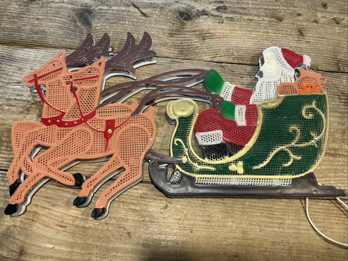 Vintage santa reindeer sleigh - santa,