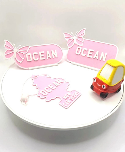 Pink ride toy - on, number