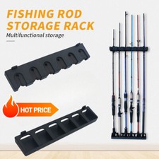 Fishing Pole Holder Wall Mount Gear Rack Stand 6 Rod Storage Garage Organizer UK