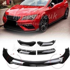 For Seat Leon MK2 MK3 MK4 Front Bumper Lip Spoilers Splitter Body Kit Glossy