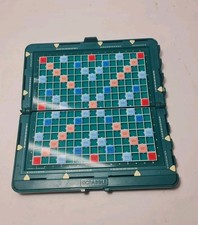 Vintage Pocket Scrabble Magnetic Travel Game Hard Plastic Case - without Letters