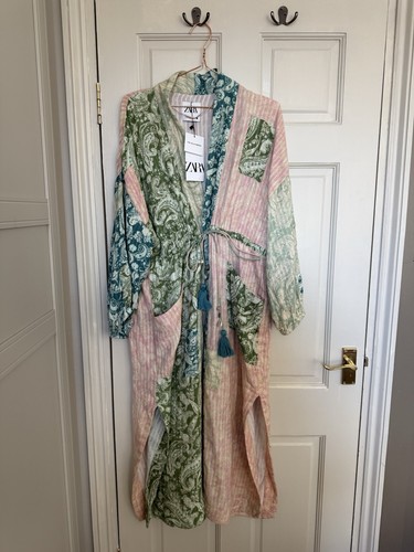 Zara woman cotton kaftan maxi - woman,