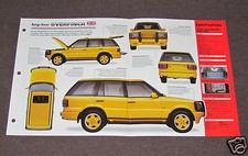 1990-1998 RANGE ROVER OVERFINCH (570 HSE) SUV SPEC SHEET BROCHURE PHOTO BOOKLET