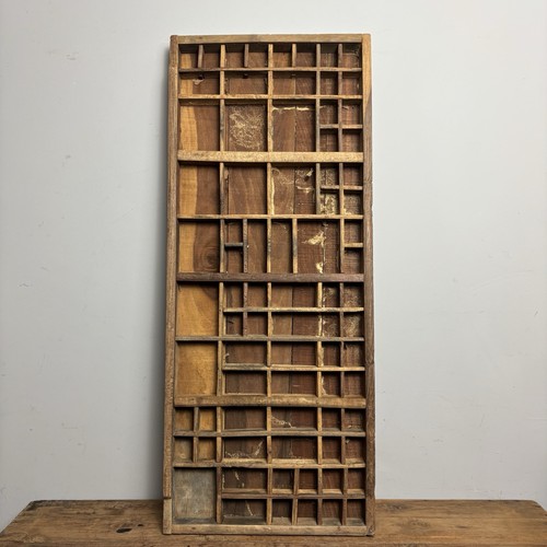 Vintage wooden printers tray - vintage,