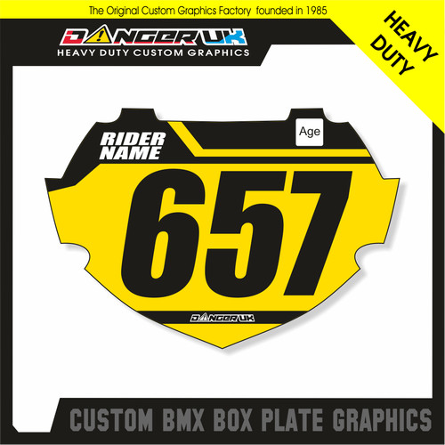 Custom bmx race plate fits - plate, box