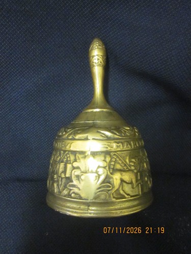 Antique brass sanctuary bell - antique,