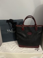 Authentic Vintage Scotchgrain Leather Mulberry Hand Bag In Good Condition