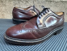 Vintage Bates Shell Cordovan Dress Oxfords Wing Tip Shoes Mens 9 D