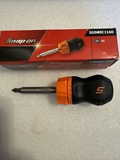 Snap On Stubby Ratchet Screwdriver In Orange NEW