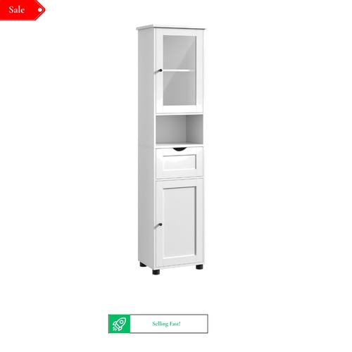 Tall bathroom storage - bathroom, cabinet